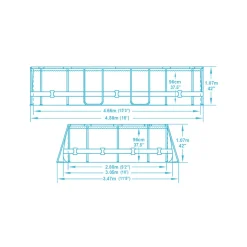 Bestway Power Steel Frame Pool Komplettset, Oval, 488 X 305 X 107 Cm (56448) -Garten- & Gewächshäuser Geschäft e072e9a7926c63376008c6d090a9efcb