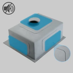 CECIPA 201 Edelstahl PVD Nano Spüle, Küchenspüle Spülbecken Einbauspüle, Mit Ablaufgarnitur, 50x45cm, Anthrazit -Garten- & Gewächshäuser Geschäft e08570a9a1fd0d934b2bed90be47ba00