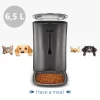 PUPPY KITTY P&K 6,5L Automatischer Futterautomat Für Katzen Und Hunde Mit LCD, 8s Soundaufnahmefunktion, 1-4 Mahlzeiten Pro Tag, Schwarz