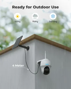 Reolink 2K PTZ Solar Überwachungskamera Aussen Akku 355°/140° Schwenkbar WLAN Kamera Outdoor Mit 2,4/5GHz WiFi, Personen-/Fahrzeugerkennung, PIR-Sensor, 2-Wege-Audio, Argus PT-2K+ Solarpanel -Garten- & Gewächshäuser Geschäft e0a05894ac98d6184128c5f55977580b 1