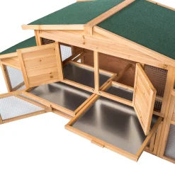 Tectake Kleintierstall XXL Doppelstöckig Mit Ruhezone 226x77x95,5cm - Braun -Garten- & Gewächshäuser Geschäft e0a1e5bda1a60e59bc6313ba7d8d172d