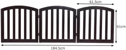 COSTWAY 3-teiliges Absperrgitter Hunde, Schutzgitter Holz, Klappbar, Treppengitter Hundeabsperrgitter Türschutzgitter, Braun -Garten- & Gewächshäuser Geschäft e0ae0bb576befe5577a58f5fbbf8b929