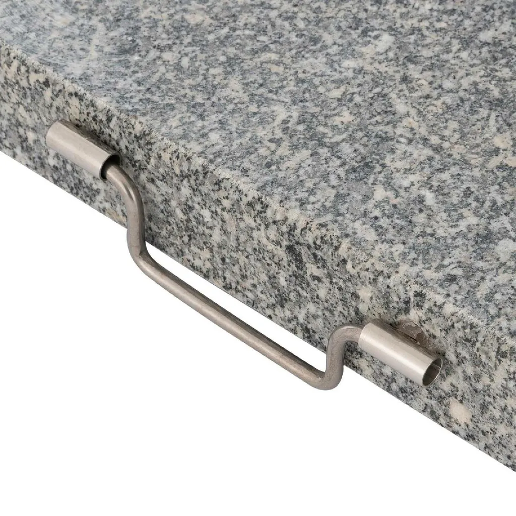 VCM Sonnenschirmständer 30kg Granit Poliert Grau Eckig Edelstahl 45 X45 Cm Griff 5 VCM Sonnenschirmständer 30kg Granit Poliert Grau Eckig Edelstahl 45 X45 Cm Griff – Bild 5