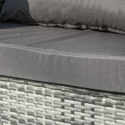 Merax Gartenlounge-Set Für 4-5 Personen, Gartenmöbel Set Polyrattan Sitzgruppe Balkonset Gartenlounge Mit Tisch Und Kissen Für Garten, Terasse Und Balkon, 181 X 181 X 66 Cm, Grau -Garten- & Gewächshäuser Geschäft e12591528dd3ea320868aacad1ebb5f7