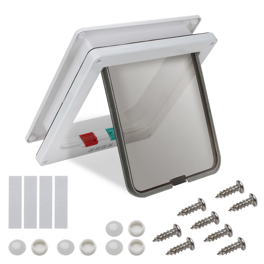 EINFEBEN Katzenklappe Katzenklappen Haustiertür Katzentür 4 Wege Für Hunde Hundeklappe Für Katzen 1 EINFEBEN Katzenklappe Katzenklappen Haustiertür Katzentür 4 Wege Für Hunde Hundeklappe Für Katzen