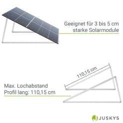 Juskys Balkonkraftwerk Montageset - Halterung Solarmodul Bis 80 Kg Photovoltaik Befestigung - Montagepaket PV-Anlage Solar Montagesystem Modulträger 17 Juskys Balkonkraftwerk Montageset - Halterung Solarmodul Bis 80 Kg Photovoltaik Befestigung - Montagepaket PV-Anlage Solar Montagesystem Modulträger -Garten- & Gewächshäuser Geschäft e1833454c3eeda977627f60944153a25
