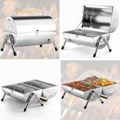 Deuba Tischgrill Campinggrill Klappgrill Edelstahl Tragbar Klappbar BBQ Holzkohlegrill -Garten- & Gewächshäuser Geschäft e192ec43cb21030cda7ec14a45f23046