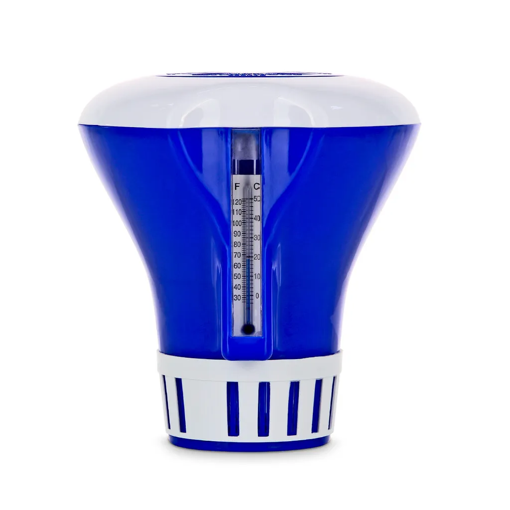 Paradies Pool Dosierschwimmer Mit Thermometer Blau (E140) 2 Paradies Pool Dosierschwimmer Mit Thermometer Blau (E140) – Bild 2