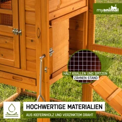 MyAnimal XXXL Hühnerstall MH-13 - Wetterfest & Winterfest - Hochwertiges Kiefernholz (Braun) - Für 8 Hühner - Nistkästen - Etagen Mit Rampen - Sitzstange - Türverriegelungen - Hühnerhaus L-Form 12 MyAnimal XXXL Hühnerstall MH-13 - Wetterfest & Winterfest - Hochwertiges Kiefernholz (Braun) - Für 8 Hühner - Nistkästen - Etagen Mit Rampen - Sitzstange - Türverriegelungen - Hühnerhaus L-Form -Garten- & Gewächshäuser Geschäft e1da314fffa673640274d9ef118e9b19