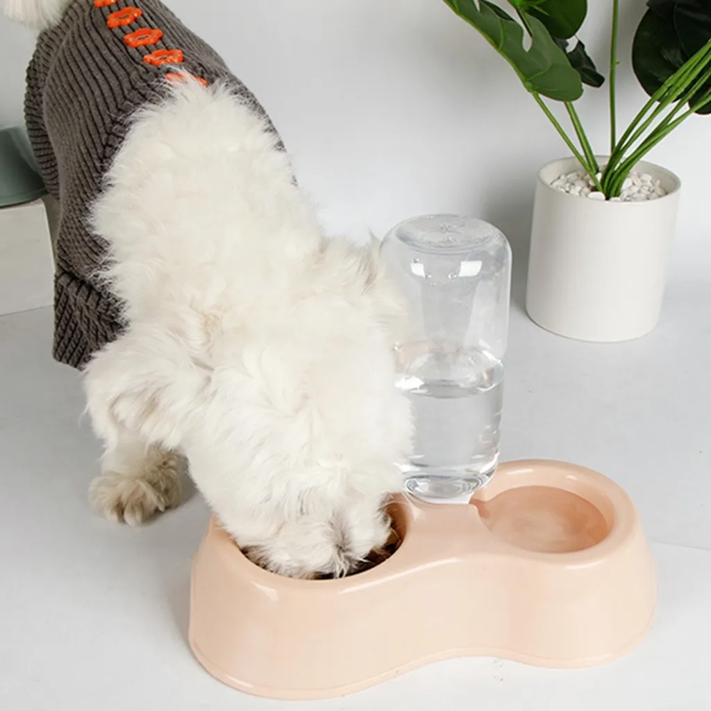 Qiangzhipow Fütterung Hundenäpfe Katzennapf Futterspender Wasserspender Futternapf Haustiere Hund Katze Futterstation Futterautomat Für Trockenfutter (Grau) 3 Qiangzhipow Fütterung Hundenäpfe Katzennapf Futterspender Wasserspender Futternapf Haustiere Hund Katze Futterstation Futterautomat Für Trockenfutter (Grau) – Bild 3