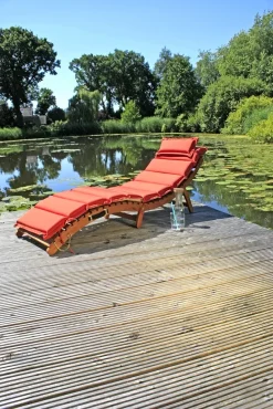 Garden Pleasure Faltliege Nassau + Auflage Sonnenliege Garten Liege Relaxliege