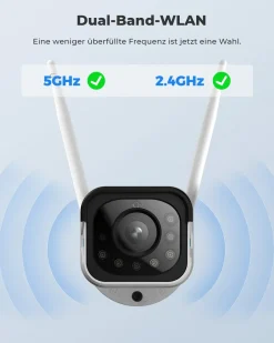 Reolink 5MP Kabellose WLAN IP Überwachungskamera Aussen Mit Spotlights, Farbiger Nachtsicht, Intelligente Personen-/Fahrzeugerkennung, 2,4/5 GHz WiFi, 5X Optischer Zoom, Zwei-Wege-Audio, RLC-511WA -Garten- & Gewächshäuser Geschäft e218793b4ed88352de89745d96a8e0d1