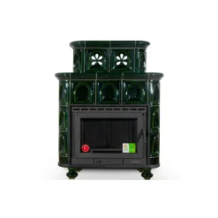 Sofiland Kaminofen Kahelofen Fontanna Grün Blmschv2 11kW Klassisches Design