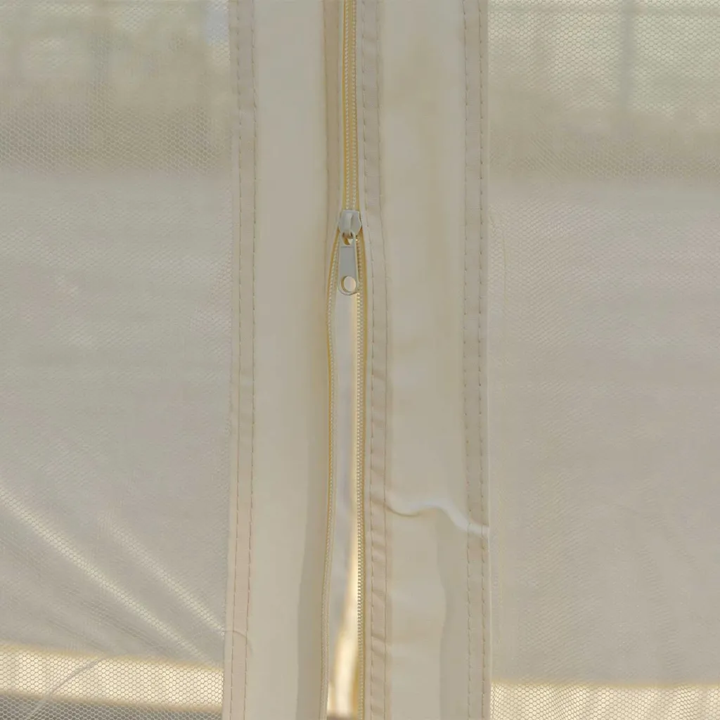 Mendler Pergola Calpe, Garten Pavillon, Stabiles 7cm-Gestell Mit Seitenwand + Moskitonetz Creme 4x4m 2 Mendler Pergola Calpe, Garten Pavillon, Stabiles 7cm-Gestell Mit Seitenwand + Moskitonetz Creme 4x4m – Bild 2