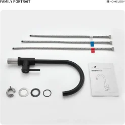 Homelody Wasserhahn Küche 360° Drehbar Niederdruck Küchenarmatur Niederdruck Mischbatterie Küche Armatur Edelstahl Spültischarmatur Für Spüle Boiler, Schwarz -Garten- & Gewächshäuser Geschäft e25320847b68479e2e382dd6c2dce6f0