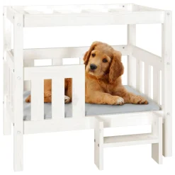 VidaXL Hundebett Weiß 75,5x63,5x70 Cm Massivholz Kiefer -Garten- & Gewächshäuser Geschäft e264607a98e2f92ed85af8cf098723e4