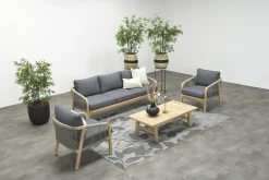 Garden Impressions Santos Lounge Set 4-teilig Akazienholz White Washed - Polster Anthrazit -Garten- & Gewächshäuser Geschäft e28b3bcabed04fb21e1ce88e4f6e1d98