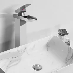 CMYBabee Badarmatur Wasserfall Wasserhahn Bad Hoch Waschtischarmatur Waschbeckenarmatur Messing Einhandmischer Mischbatterie Bad -Garten- & Gewächshäuser Geschäft e2a4e453634be4c0c215e2cdfd2d7981