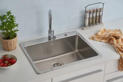 Respekta Spüle Edelstahlspüle Einbauspüle Küchenspüle Spülbecken Edelstahl 60x50