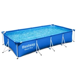 Bestway 56424 Rechteckig Aufstellpool Schwimmbad Steel Pro 400x211x81 CmGestalten: Rechteckig, Maße: 4 - 4,99 M, Filterpumpe: 58381