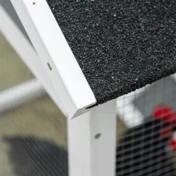 PawHut Hühnerstall Hühnerhaus Mit Nistkasten Rampe Winterfest Hühnervoliere 2 Ebenen Gehege Leicht Zu Reinigen Tannenholz Stahl Asphalt Grau 209,5 X 96 X 123 Cm -Garten- & Gewächshäuser Geschäft e3430670630d6a8bd0af1a75e022ec33