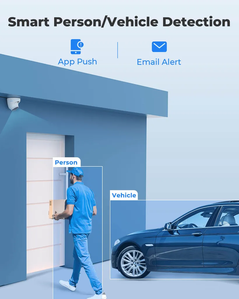 Reolink 4K Überwachungskamera Set, Videoüberwachung Mit 8X 8MP PoE IP Kamera Und 16CH 4TB HDD NVR, Personenerkennung Und Fahrzeugerkennung, IP66, 30M IR Nachtsicht Für Aussen, Innen, RLK16-800B8-A 5 Reolink 4K Überwachungskamera Set, Videoüberwachung Mit 8X 8MP PoE IP Kamera Und 16CH 4TB HDD NVR, Personenerkennung Und Fahrzeugerkennung, IP66, 30M IR Nachtsicht Für Aussen, Innen, RLK16-800B8-A – Bild 5