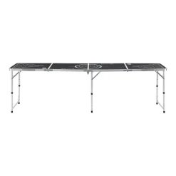 En.casa Bierpong Tisch Ibiza Beer Pong Tisch Verstellbar Und Klappbar 240x60cm Aluminium-Konstruktion Schwarz -Garten- & Gewächshäuser Geschäft e3f7012e44e22b47885c28fe17f1474a