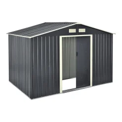 En.casa Gartenschuppen 277x191x192cm Aus Metall Gerätehaus Dunkelgrau -Garten- & Gewächshäuser Geschäft e3fd988610adeaae6610967e1a17aeb3