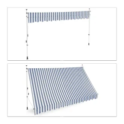Relaxdays Klemmmarkise Blau Weiß -Garten- & Gewächshäuser Geschäft e40765a5402db05f7e4307a61d1a40f9