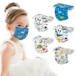 Jinaishop 50 Stück Kinder Dinosaurier Druckmuster 3-lagige Masken Filter Staubdichte Masken -Garten- & Gewächshäuser Geschäft e416fd5abd2bf7bda524190dfe27ec77