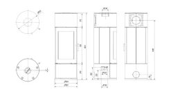 Kratki Kaminofen Aus Stahl ANTARES Ø 150 10 KW -Garten- & Gewächshäuser Geschäft e44bab8e412a0f5bbb9d7a7db8a03c46