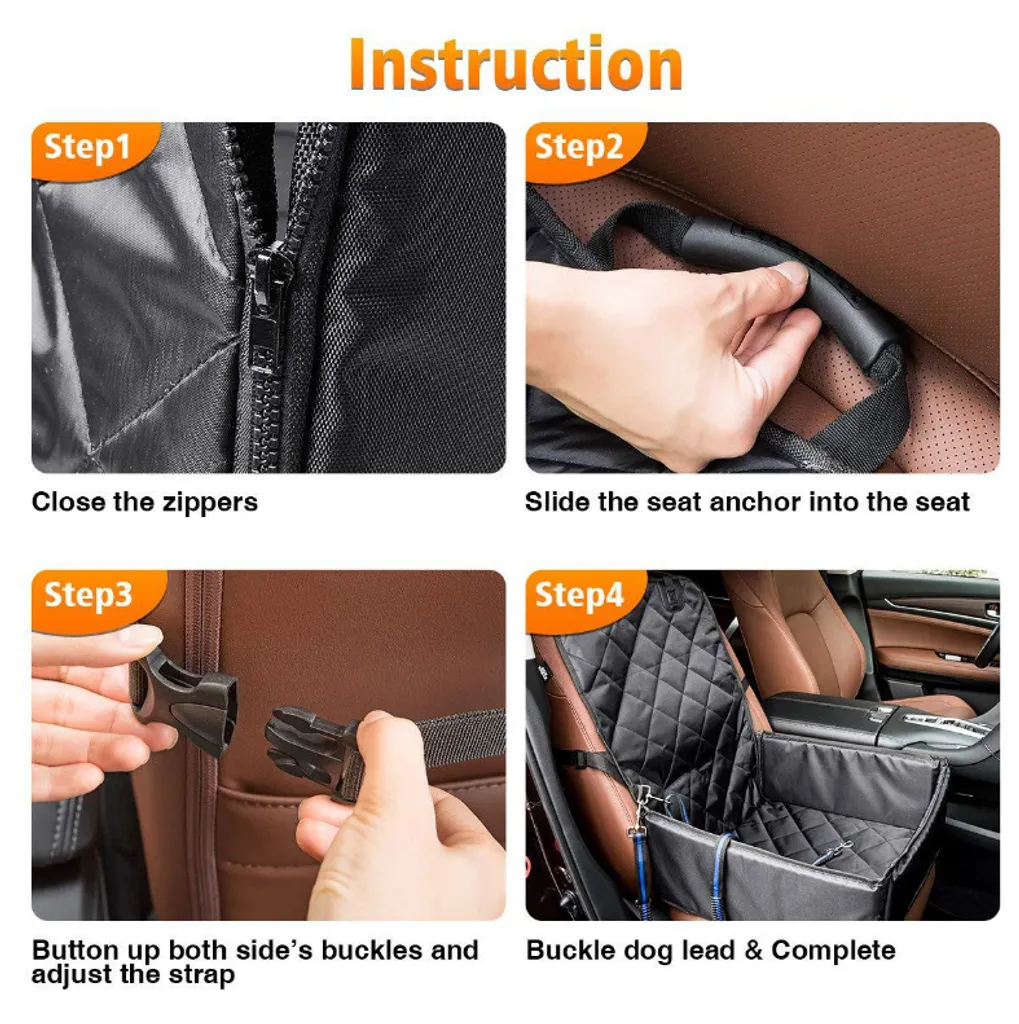 Vokarala Apotto Extra Stabiler Hunde Autositz - Hochwertiger Auto Hundesitz Für Kleine Bis Mittlere Hunde - Verstärkte Wände Und 3 Gurte - Wasserdichter Hundeautositz Für Rück- Und Vordersitz 6 Vokarala Apotto Extra Stabiler Hunde Autositz - Hochwertiger Auto Hundesitz Für Kleine Bis Mittlere Hunde - Verstärkte Wände Und 3 Gurte - Wasserdichter Hundeautositz Für Rück- Und Vordersitz – Bild 6