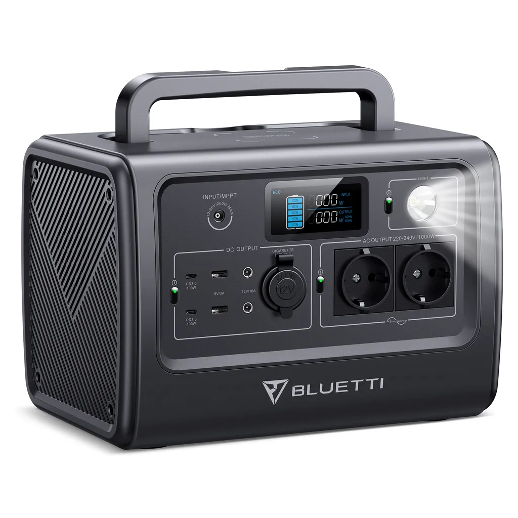 BLUETTI Tragbare Stromzeuger EB70 716Wh/1000W LiFePo4 Batterie Stromgenerator, Solar Generator Mit 2 100W Typ-C, LED Taschenlampe, Notversorgung Für Outdoor,Camping,Ferien 1 BLUETTI Tragbare Stromzeuger EB70 716Wh/1000W LiFePo4 Batterie Stromgenerator, Solar Generator Mit 2 100W Typ-C, LED Taschenlampe, Notversorgung Für Outdoor,Camping,Ferien