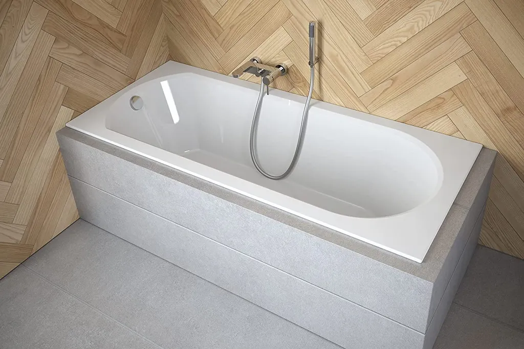 BADLAND Badewanne Rechteck Intrica SLIM 170x75 Rand 15mm Mit Ablaufgarnitur, Füßen Und Styroporverkleidung Mit Ablage 4cm GRATIS 1 BADLAND Badewanne Rechteck Intrica SLIM 170x75 Rand 15mm Mit Ablaufgarnitur, Füßen Und Styroporverkleidung Mit Ablage 4cm GRATIS