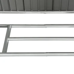 Juskys Metall Gerätehaus M Mit Pultdach, Schiebetür & Fundament - 4m³ - 213×130×173 Cm - Anthrazit - Geräteschuppen Gartenhaus Garten Schuppen -Garten- & Gewächshäuser Geschäft e4d08058cbce53763aa6110f1eae03a5