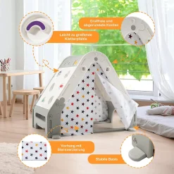 COSTWAY 5 In 1 Kletterdreieck Spielzelt, Kinderspielzelt Mit Kletterwand, Tafel Zum Malen, Basketballkorb, Fußballtor Und Ringen, Indoor Klettergerüst Spielzeug, Multifunktionales Kletterspielzeug 11 COSTWAY 5 In 1 Kletterdreieck Spielzelt, Kinderspielzelt Mit Kletterwand, Tafel Zum Malen, Basketballkorb, Fußballtor Und Ringen, Indoor Klettergerüst Spielzeug, Multifunktionales Kletterspielzeug -Garten- & Gewächshäuser Geschäft e4efea4cd800edfe6cb5c69051b95062