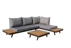 Acamp Gartenlounge Naxos Anthrazit 3tlg. Aluminium