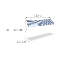 Relaxdays Klemmmarkise Blau Weiß -Garten- & Gewächshäuser Geschäft e522b3a5f623f4fe2cec88ac52b3ca8a