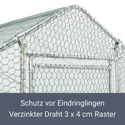 Juskys Freilaufgehege 2x2x2m – Hühnerstall Aus Metall Begehbar Mit 4 M² Lauffläche, Tür & Riegel – Freigehege Für Hühner, Kleintiere & Pflanzen 15 Juskys Freilaufgehege 2x2x2m – Hühnerstall Aus Metall Begehbar Mit 4 M² Lauffläche, Tür & Riegel – Freigehege Für Hühner, Kleintiere & Pflanzen -Garten- & Gewächshäuser Geschäft e52b8c0411dbe73b8f7fd6938930b4a3