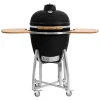 BBQ-Toro Kamado Grill Holzkohlegrill Ø 46 Cm "KURO" Mit Bambusablage, Thermometer, Schwarz