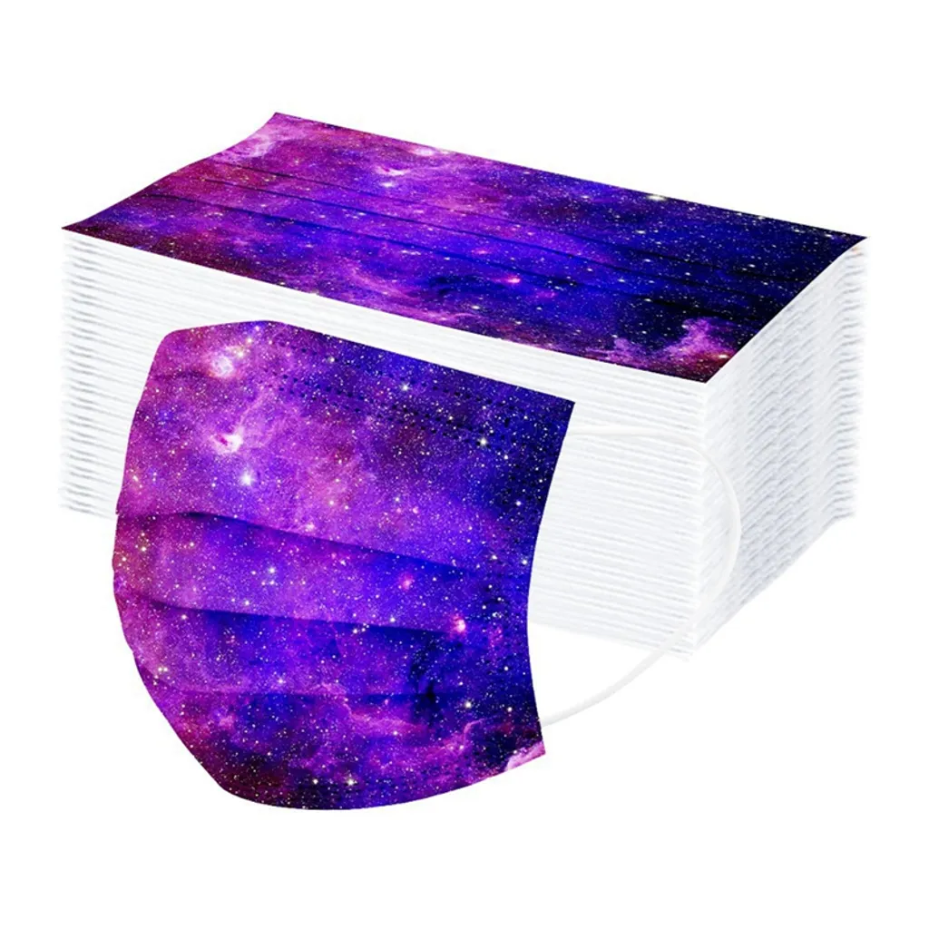 Redcoringe 100 Stk Kinder 3-lagige Einwegmasken Starry Sky Gesichtsmaske Mundmaske Staubdicht Für Jungen Mädchen 2 Redcoringe 100 Stk Kinder 3-lagige Einwegmasken Starry Sky Gesichtsmaske Mundmaske Staubdicht Für Jungen Mädchen – Bild 2