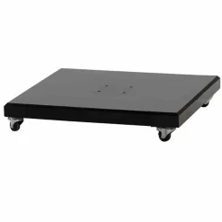 Siena Garden Schirmständer Ferona, 90kg, 76x76x13cm, Gestell Aus Granit, Poliert In Schwarz, Inkl 4 Drehbaren Rollen Mit Fststellern