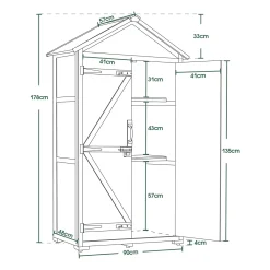 MCombo Gartenschrank Geräteschuppen Werkzeugschrank Outdoor-Schrank Holz 1000D -Garten- & Gewächshäuser Geschäft e5ebe563751f9bf55f830f01b7a8f365