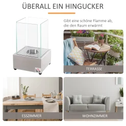 HOMCOM Ethanol-KaminEthanol-Brenner 0,4L 2 Stdn. Brenndauer Kein Rauch Edelstahl 20 X 20 X 33 Cm 12 HOMCOM Ethanol-KaminEthanol-Brenner 0,4L 2 Stdn. Brenndauer Kein Rauch Edelstahl 20 X 20 X 33 Cm -Garten- & Gewächshäuser Geschäft e60c67bda46b51444d6d3b0f704f4e31