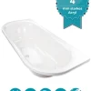 Calmwaters® Rechteck-Badewanne 180x80 Cm, Acrylwanne Honest, Duo-Badewanne Für Zwei Personen, Maße 180 X 80 Cm, Rechteckwanne Abgerundet, Duowanne In Weiß, 02SL2973