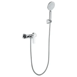 Lonheo Duscharmatur Brausebatterie Mit Brauseschlauch, Handbrause Mit 3 Funktionen, Und Brausehalter | Einhebel-Brausemischer-Duschset, Chrom