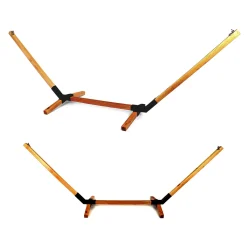 Sapphire Sport Hängematte Gestell Hängemattengestell Holzgestellt Hartholz Buchholz Hängeliege Stahlprofile 5x5cm Gartenliege Indoor Outdoor Relax Ohne Hängematte STABIL