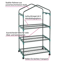 Tectake Mobiles Foliengewächshaus Mit 3 Ablagen 69x49x133cm - Transparent -Garten- & Gewächshäuser Geschäft e6980c152c11aa0763b6806375f9a009