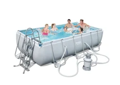 Bestway Power Steel Frame Rectangular Pool Set 56442 404 X 201 X100 Cm -Garten- & Gewächshäuser Geschäft e6bea599f7b8a4bd6ba66c0ed057495b