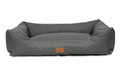 Bonky Hundebett Hundekissen Tierbett Hundesofa Für Kleine Und Grosse Hunde Hundekorb Schlafplatz - Bezug Abnehmbar Und Abwaschbar - 117 X 80 Cm [Größe: XXL] - Grau